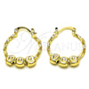 Oro Laminado Small Hoop, Gold Filled Style Twist Design, Polished, Golden Finish, 02.213.0487.25