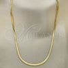 Oro Laminado Basic Necklace, Gold Filled Style Herringbone Design, Polished, Golden Finish, 03.02.0083.1.18 (03 MM Thickness, 18 Inches Length)