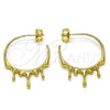 Oro Laminado Medium Hoop, Gold Filled Style Polished, Golden Finish, 02.195.0173.25