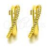 Oro Laminado Small Hoop, Gold Filled Style Rope Design, Polished, Golden Finish, 02.195.0176.25