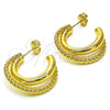 Oro Laminado Small Hoop, Gold Filled Style Rope Design, Polished, Golden Finish, 02.195.0176.25
