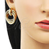 Oro Laminado Stud Earring, Gold Filled Style Polished, Golden Finish, 02.213.0529