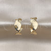 Oro Laminado Small Hoop, Gold Filled Style Twist Design, Polished, Golden Finish, 02.163.0209.20