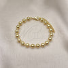 Oro Laminado Fancy Bracelet, Gold Filled Style Ball Design, Polished, Golden Finish, 03.341.0204.07 (06 MM Thickness, 7 Inches Length)