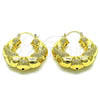 Oro Laminado Medium Hoop, Gold Filled Style Hollow Design, Polished, Golden Finish, 02.170.0428.40