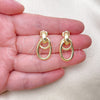 Oro Laminado Stud Earring, Gold Filled Style Polished, Golden Finish, 02.385.0009