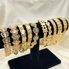 12 Brazaletes Carribbean Flex Surtidos en Oro Laminado Gold Filled ($8.33 cada uno) por $100 Gold Layered