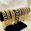 12 Brazaletes Carribbean Flex Surtidos en Oro Laminado Gold Filled ($8.33 cada uno) por $100 Gold Layered