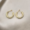 Oro Laminado Medium Hoop, Gold Filled Style Hollow Design, Polished, Golden Finish, 02.163.0214.30