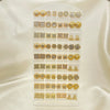 36 White Gold Filled Men's Studs with Free Display, Oro Laminado