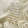 35 White Gold Filled Square Zirconia Studs  Assorted Sizes with Free Display, Oro Laminado