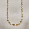 Oro Laminado Basic Necklace, Gold Filled Style Puff Mariner Design, Polished, Golden Finish, 04.326.0004.18 (Thickness, 18 Inches Length)