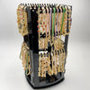 Rotating Display with 64 Assorted Zirconia CZ Bracelets in Gold Filled, Oro Laminado Bracelets, Free Display