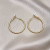 Oro Laminado Medium Hoop, Gold Filled Style Matte Finish, Golden Finish, 02.93.0006.30