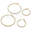 Oro Laminado Medium Hoop, Gold Filled Style Matte Finish, Golden Finish, 02.93.0006.30