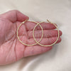 Oro Laminado Large Hoop, Gold Filled Style Matte Finish, Golden Finish, 02.93.0006.50