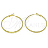 Oro Laminado Large Hoop, Gold Filled Style Matte Finish, Golden Finish, 02.93.0006.50