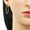 Oro Laminado Medium Hoop, Gold Filled Style Diamond Cutting Finish, Golden Finish, 02.93.0008.30