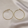 Oro Laminado Large Hoop, Gold Filled Style Diamond Cutting Finish, Golden Finish, 02.93.0008.50