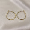Oro Laminado Medium Hoop, Gold Filled Style Diamond Cutting Finish, Golden Finish, 02.93.0009.30