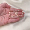 Oro Laminado Medium Hoop, Gold Filled Style Diamond Cutting Finish, Golden Finish, 02.93.0010.30
