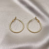 Oro Laminado Medium Hoop, Gold Filled Style Diamond Cutting Finish, Golden Finish, 02.93.0010.30
