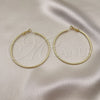 Oro Laminado Large Hoop, Gold Filled Style Diamond Cutting Finish, Golden Finish, 02.93.0010.50