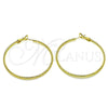Oro Laminado Large Hoop, Gold Filled Style Diamond Cutting Finish, Golden Finish, 02.93.0010.50