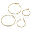 Oro Laminado Large Hoop, Gold Filled Style Diamond Cutting Finish, Golden Finish, 02.93.0010.50