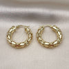 Oro Laminado Medium Hoop, Gold Filled Style Polished, Golden Finish, 02.213.0540.30