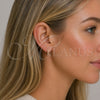 Oro Laminado Huggie Hoop, Gold Filled Style with Ivory Pearl, Polished, Golden Finish, 02.379.0064.14