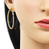 Oro Laminado Medium Hoop, Gold Filled Style Diamond Cutting Finish, Golden Finish, 02.213.0546.40