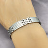 Stainless Steel Solid Bracelet, Polished, Steel Finish, 03.114.0315.3.09 (12 MM Thickness, 9 Inches Length)
