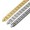 Stainless Steel Solid Bracelet, Polished, Steel Finish, 03.114.0274.3.09 (14 MM Thickness, 9 Inches Length)