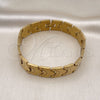 Stainless Steel Solid Bracelet, Polished, Golden Finish, 03.114.0221.3.09 (16 MM Thickness, 9 Inches Length)