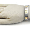 Stainless Steel Solid Bracelet, Polished, Two Tone, 03.114.0385.2.08 (13 MM Thickness, 8 Inches Length)