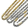 Stainless Steel Necklace and Bracelet, Greek Key Design, Polished, Golden Finish, 06.116.0050.2.22
