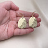 Oro Laminado Dangle Earring, Gold Filled Style Polished, Golden Finish, 02.414.0009