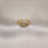Oro Laminado Multi Stone Ring, Gold Filled Style with White Micro Pave, Polished, Golden Finish, 01.196.0011 (One size fits all)
