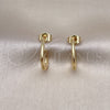 Oro Laminado Stud Earring, Gold Filled Style Polished, Golden Finish, 02.163.0232