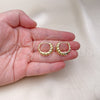 Oro Laminado Huggie Hoop, Gold Filled Style Twist Design, Polished, Golden Finish, 02.213.0534.20