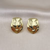 Oro Laminado Stud Earring, Gold Filled Style Polished, Golden Finish, 02.341.0163