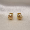 Oro Laminado Stud Earring, Gold Filled Style Polished, Golden Finish, 02.342.0289