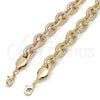 Oro Laminado Fancy Bracelet, Gold Filled Style Rolo Design, Diamond Cutting Finish, Golden Finish, 03.331.0221.09 (13 MM Thickness, 9 Inches Length)