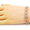 Oro Laminado Tennis Bracelet, Gold Filled Style with White Cubic Zirconia, Polished, Golden Finish, 03.284.0036.07 (10 MM Thickness, 7 Inches Length)