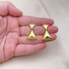 Oro Laminado Dangle Earring, Gold Filled Style Polished, Golden Finish, 02.368.0087