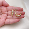 Oro Laminado Small Hoop, Gold Filled Style Twist Design, Polished, Golden Finish, 02.163.0275.25