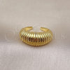 Oro Laminado Elegant Ring, Gold Filled Style Chunky Design, Polished, Golden Finish, 01.196.0025