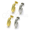 Oro Laminado Small Hoop, Gold Filled Style Hollow Design, Diamond Cutting Finish, Golden Finish, 02.163.0292.20