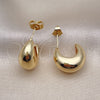 Oro Laminado Small Hoop, Gold Filled Style Polished, Golden Finish, 02.195.0257.18